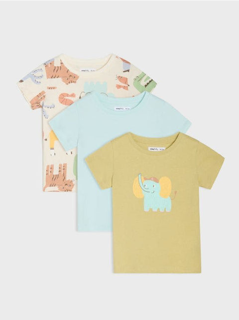 Sinsay Baby Boys’ 3-Pack Jungle Animal T-Shirts | Sinsay in Lebanon