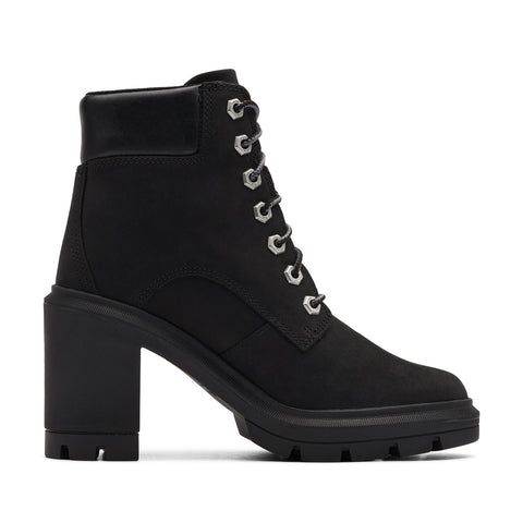 Timberland Women's Black Allington Heights Mid Lace Heeled Boot|Timberland In Lebanon