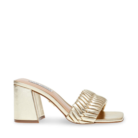 Steve Madden Women's Gold Bankroll Heeled Sandal | Steve Madden In Lebanon