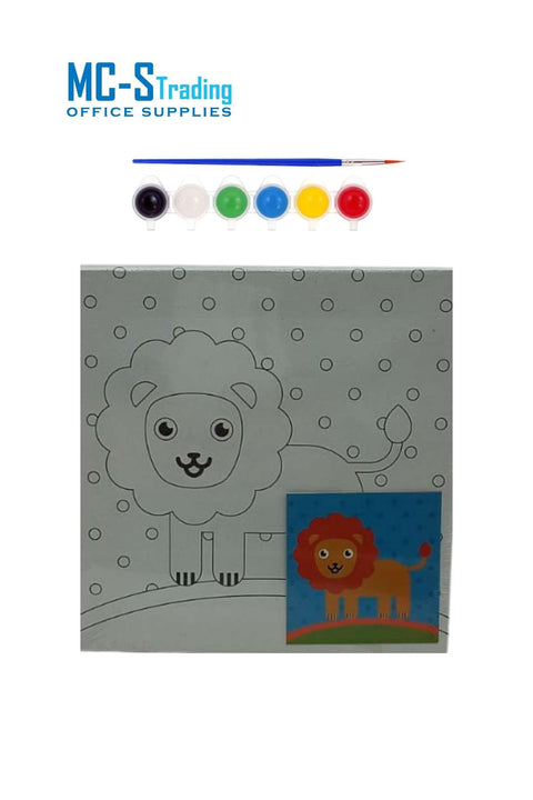 Keep Smiling Canvas Wooden Drawing Board+ Watercolor+ Brush 1515C 6910000370581