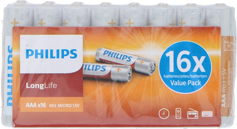 Philips LongLife Battery AAA x16 R03L16F/10