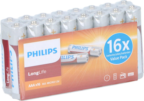 Philips LongLife Battery AAA x16 R03L16F/10