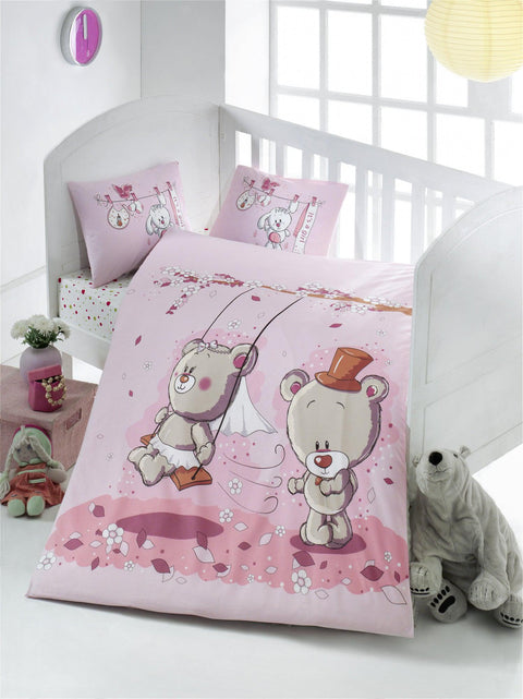 SD Home Pink Dream Ranforce Baby Quilt Cover Set 121VCT2008