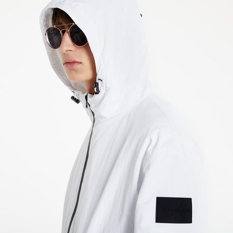 Calvin Klein Men's White Blocking Windbreaker Jacket J30J318684 YAF