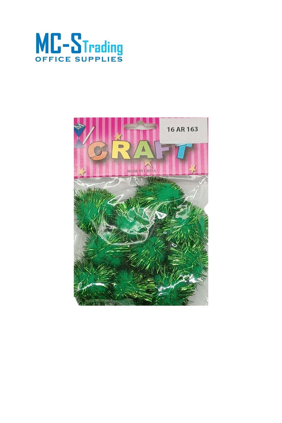 Craft Material Pom With Glitter