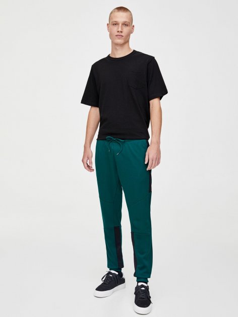 Pull & Bear Men's Green Sweatpants 9670/554/500 (FL5)