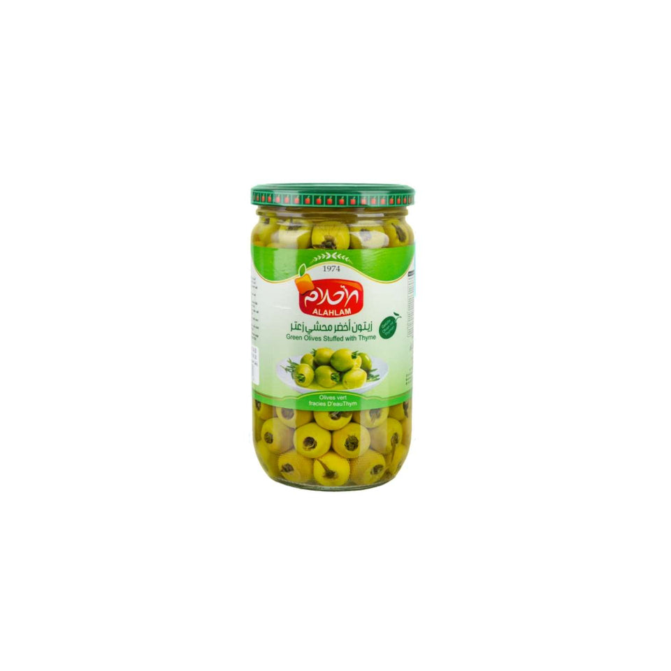 Al Ahlam Green Olives Stuffed with Thyme 700g