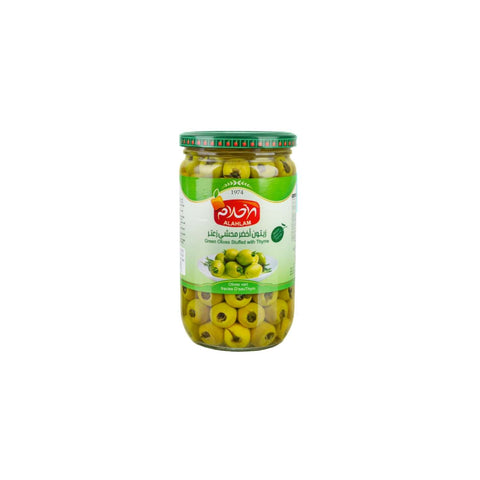 Al Ahlam Green Olives Stuffed with Thyme 700g