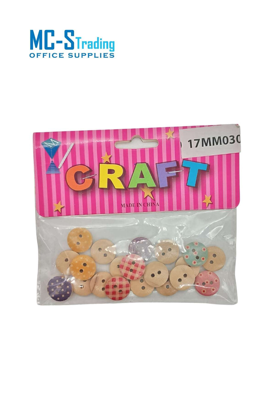 Craft Material Wooden Buttons 17MM030
