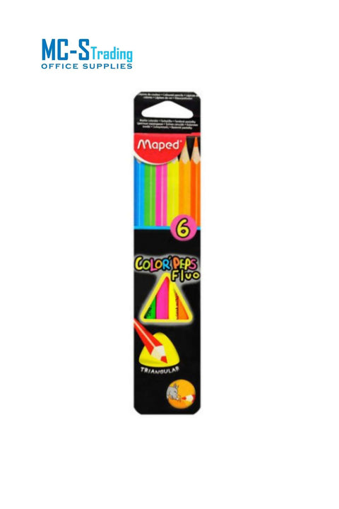 Maped Color'peps Fluo 6 Pencils - 832003 3154148320036