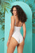 Jeanne Women's White Swimsuit 219JNE1148