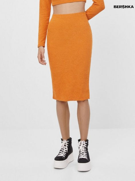 Bershka Women's Orange Skirt 5693/326/351