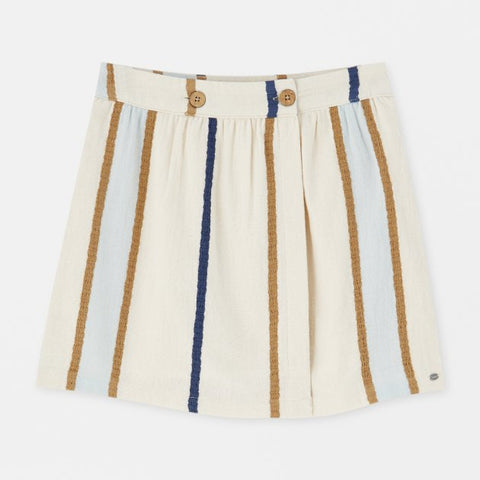 Pull & Bear Women's Beige striped skirt 9395/302/721 (FL8)