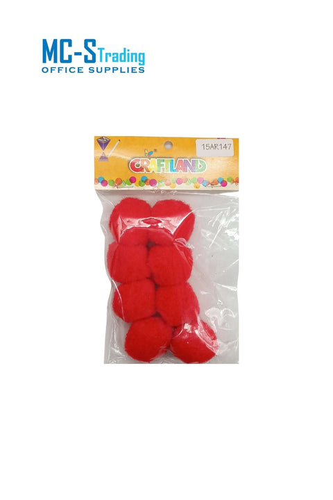 Craft Material Pom 15AR147 Red