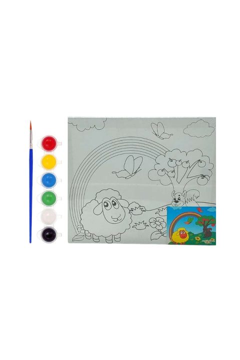 Keep Smiling Canvas Wooden Drawing Board+ Watercolor+ Brush 1520C 6910000370626