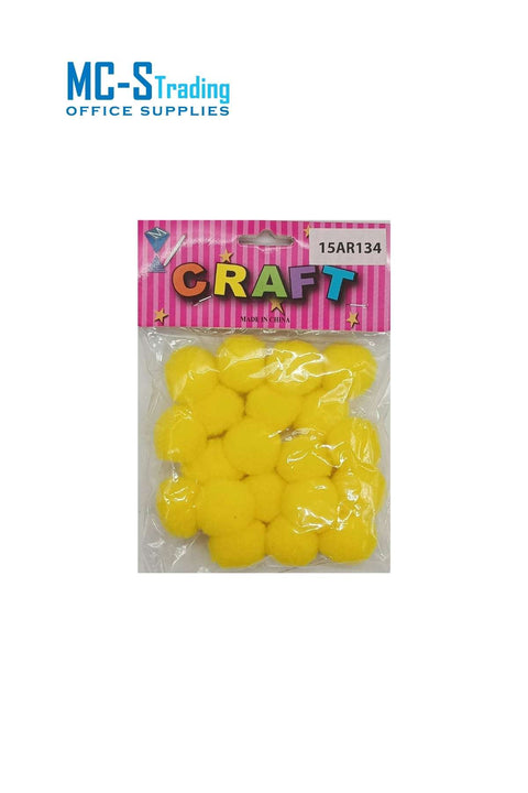 Craft Material Pom 15AR134 Yellow