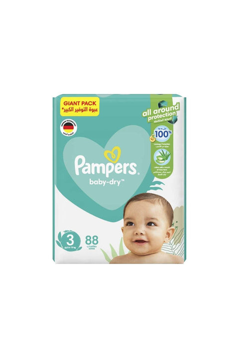 Pampers Baby Dry Size 3 (6-10 kg) 88 Diapers