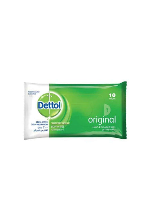 Dettol Original Wet Pipes 10 مناديل