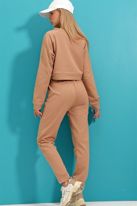 SD Moda Women's Mink Blouse & Trousers Set 416VGN2201 (cr15)