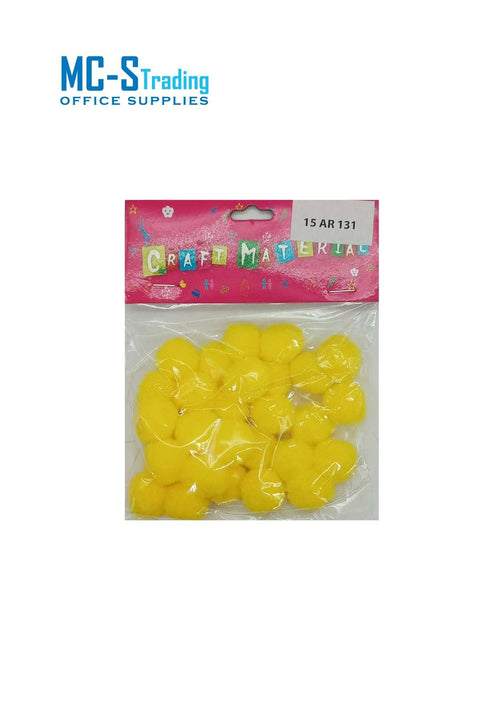 Craft Material Pom 15AR131 Yellow