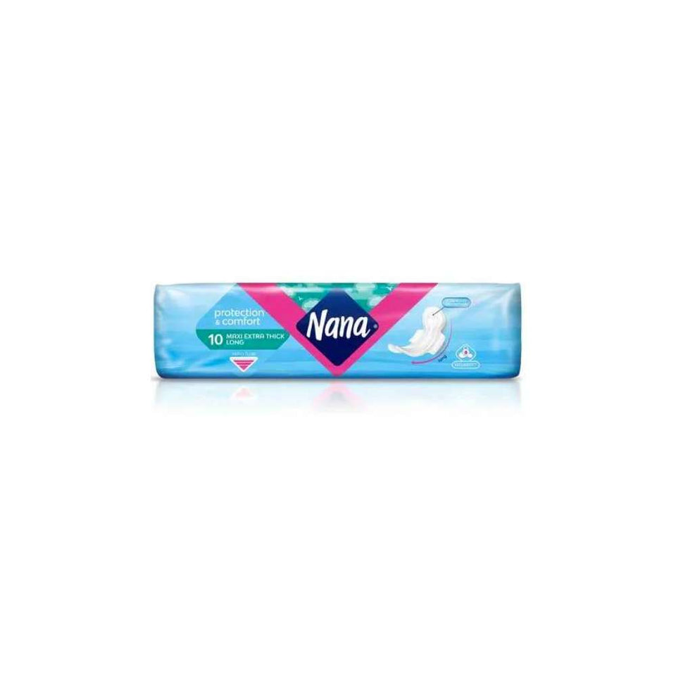 Nana Protection & Comfort Maxi Extra Thick Long 10 Pads | Nana In Lebanon