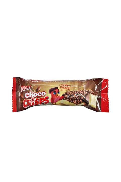 Tsipers Choco Crisps With White Chocolate 16g