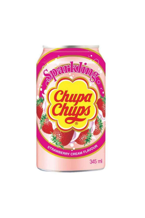 Chupa Chups Sparkling Strawberry & Cream Flavour 345ml