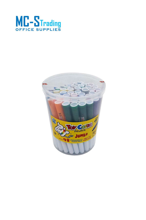 Toy Color Jar 48 Super Washable Jumbo Fiber Pens 0043