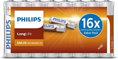 Philips LongLife Battery AAA x16 R03L16F/10