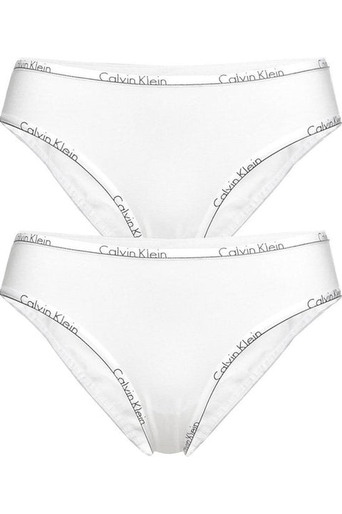 Calvin Klein Women's White Pack of 2 Bikini Briex QD3623E 100