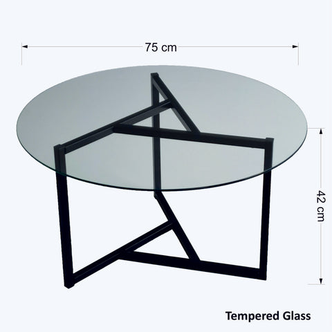 SD Home Transparent Black Coffee Table 552NOS1411
