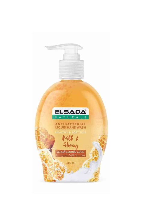 Elsada Naturals Antibacterial Milk & Honey Liquid Hand Wash  440ml