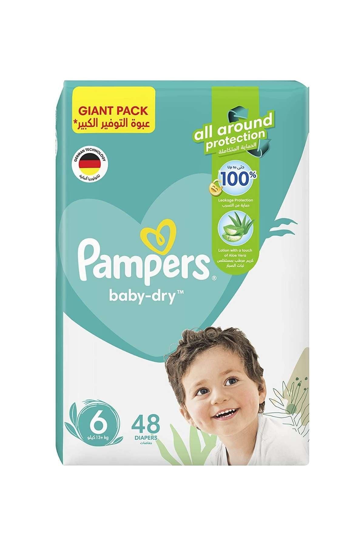 Pampers Baby-Dry Diapers with Aloe Vera Lotion, Size 5, 11-16 kg, 70 Diapers