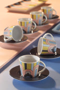 SD Home Multicolor Coffee Cup Set (12 Pieces) 710KTP3325