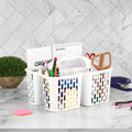 Organizers White Compile Divided Organizer Basket With Handle ORG-51/8114