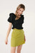 Fulla Moda Women's Pistachio green High Waist Button Detailed Skirt 164923