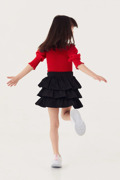 Fulla Moda Girl's Frilly Tiered Child Skirt 166747 (FL12)