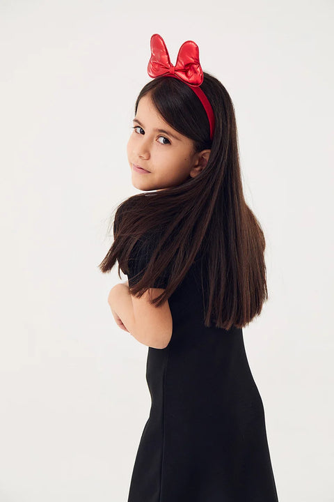 Fulla Moda Girl's Black Watermelon Sleeve Knitwear Dress 166709 (FL12,ma3)shr