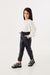 SD Moda Girl's Black Faux Leather Jogger Trousers 169532 (FL117)