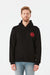 SD Moda Men's Black Printed Kangaroo Pocket Hoodie Sweatshirt 168891 (FL66)