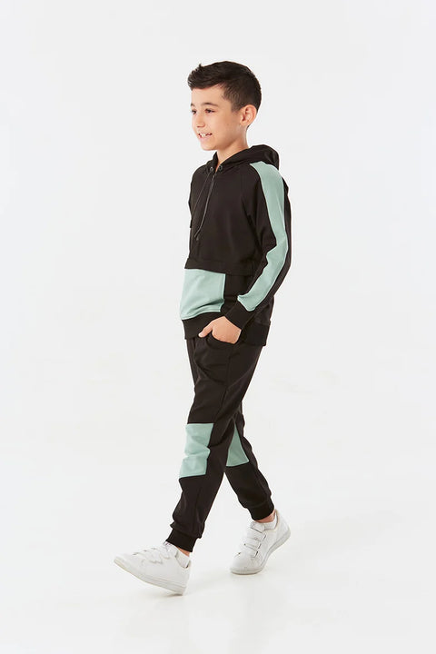 SD Moda Boy's Water Green Half Sloded Suit 177214