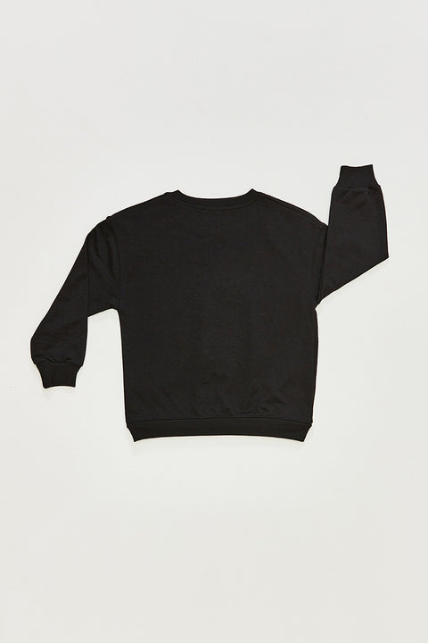 SD Moda Kid's Oxford Printed Crew Neck Oversize Sweatshirt 177435 (FL120)
