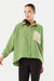 SD Moda Women's Green Lace Detail Short Front Long Back Shirt 178011