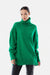 SD Moda Women's Green Turtleneck Loose Knitwear Sweater 175422