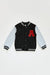 SD Moda Boy's Black Embroidered Snap Fastener College Jacket 180613