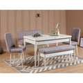 SD Home White Soho Table & Chairs Set (5 Pieces) 869VEL5159