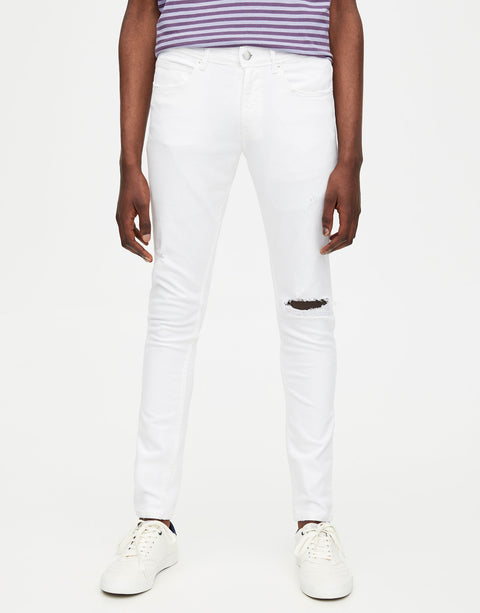 Pull & Bear Men's White Super Skinny Jeans 9684/701/250 shr