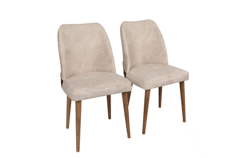 SD Home Cream Walnut Chair Set (2 قطعة) 974NMB1205