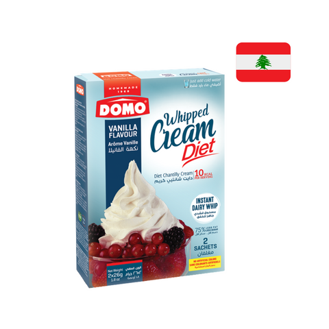 Domo Whipped Cream Diet Vanilla Flavour 2 Sachets 2x26g
