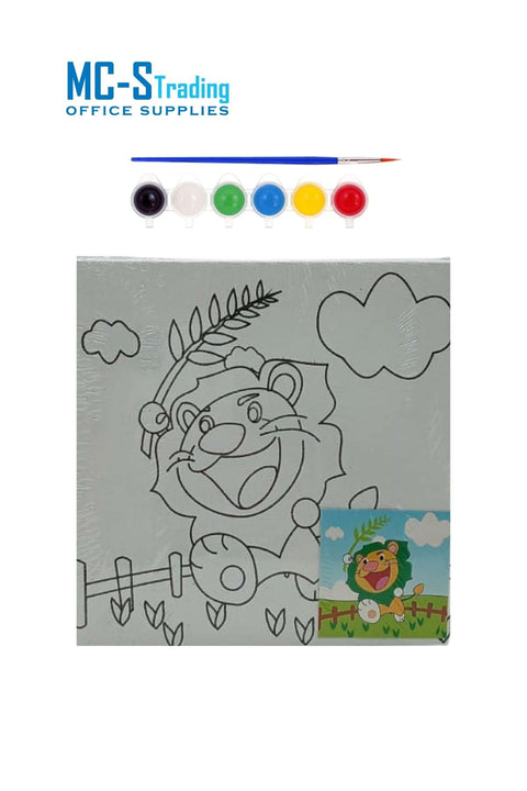 Keep Smiling Canvas Wooden Drawing Board+ Watercolor+ Brush 1515C 6910000370581